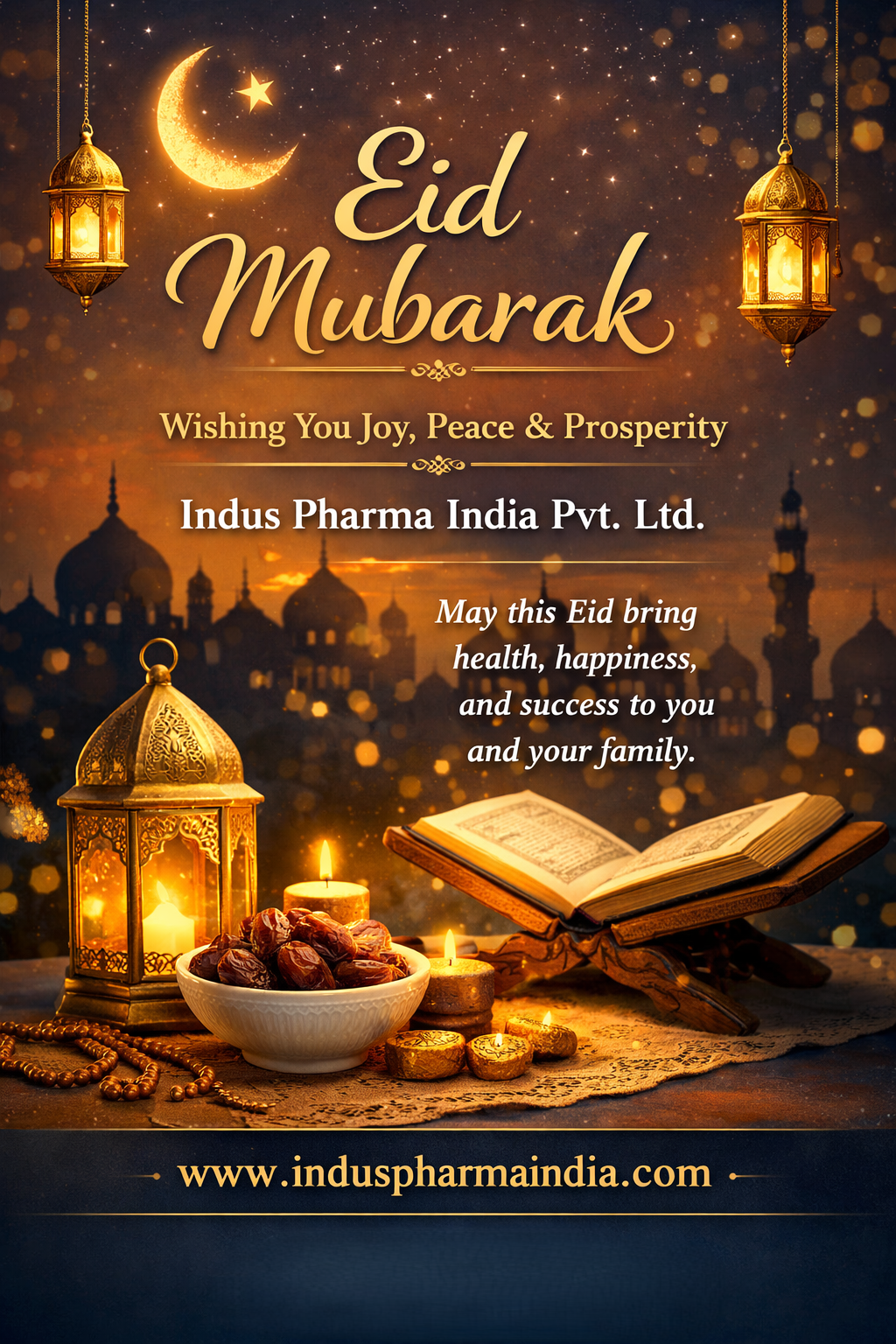 Eid Mubarak Wishes 2026 | Indus Pharma India Pvt. Ltd. Celebrates Eid al-Fitr