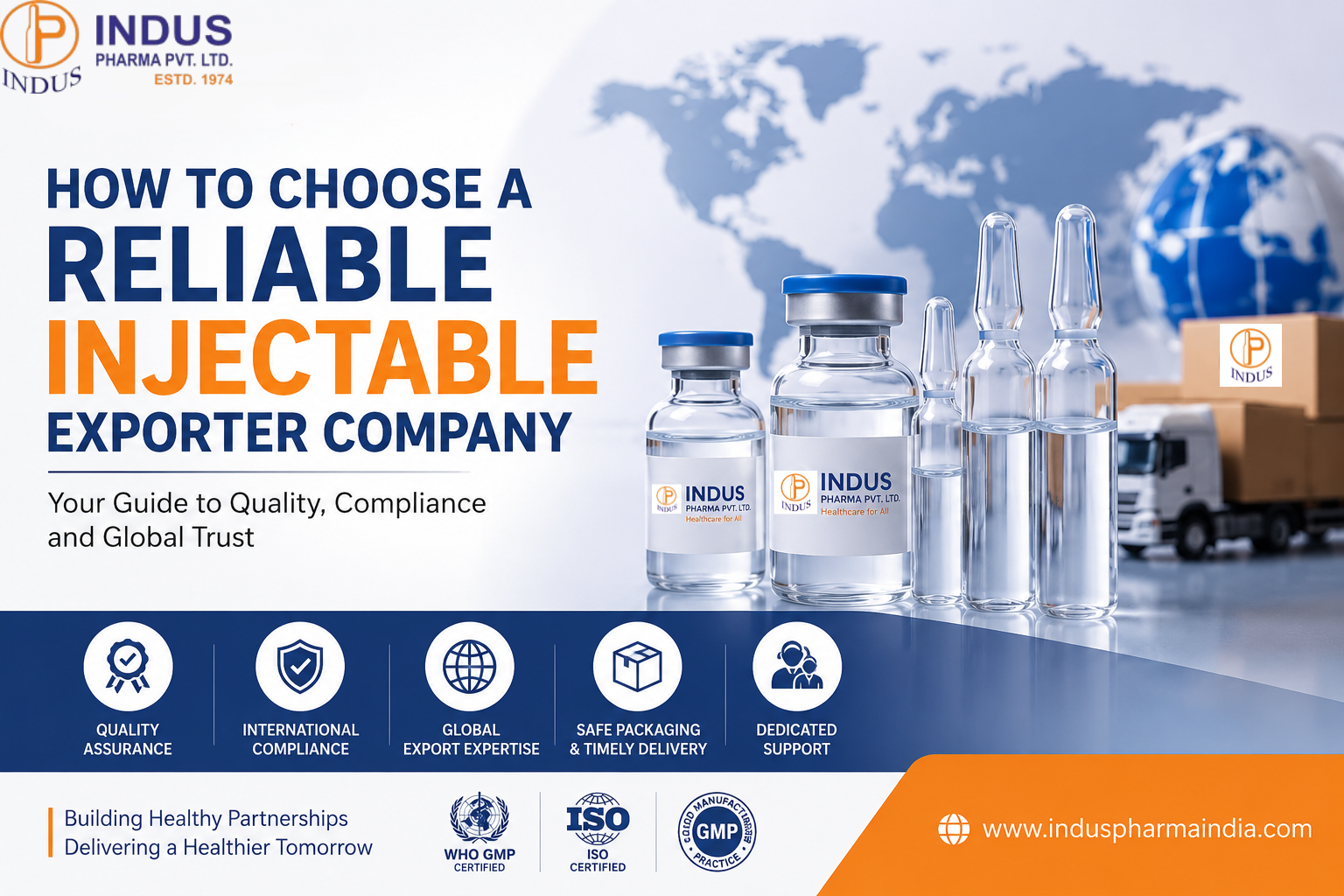 How to Choose a Reliable Injectable Exporter Company | Indus Pharma Pvt Ltd