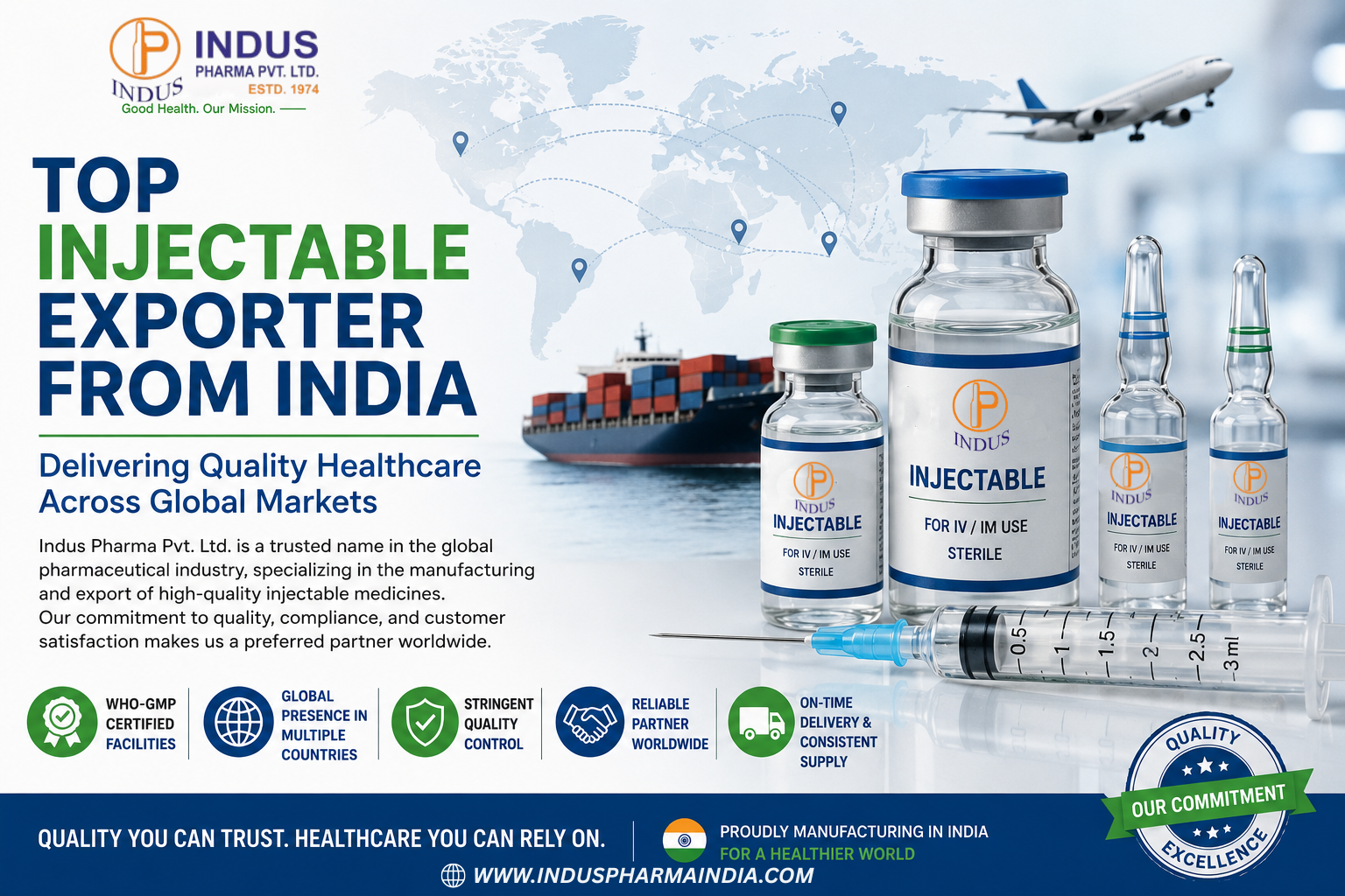Top Injectable Exporter from India: Delivering Quality Healthcare Across the Globe
