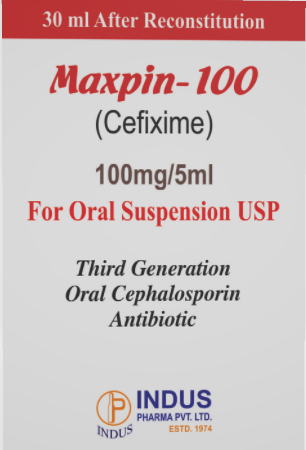 Maxpin-100 (Cefixime) 100mg/5ml