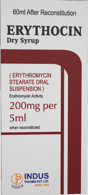 Erythocin Dry Syrup 200mg/5mL