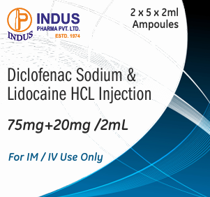 Diclofenac Sodium & Lidocaine Hydrochloride Injection 75mg+20mg /2mL