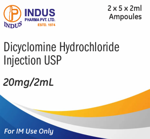 Dicyclomine Hydrochloride Injection USP 20mg/2ml
