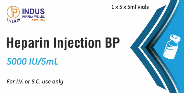 Heparin Injection BP 5000 IU/5mL
