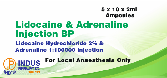Lidocaine and Adrenaline Injection BP 20mg+1mg /mL