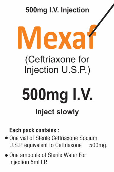 Ceftriaxone 500 mg