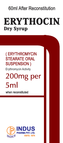 Erythromycin (Erythocin) 200 mg / 5 ml