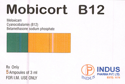 Meloxicam 15mg + Cyanocobalamin 5mg + Betamethasone 0.30mg